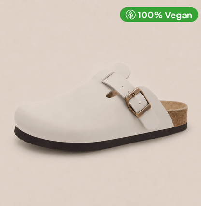 Smooth Vegan Leather Clogs by Qomfort